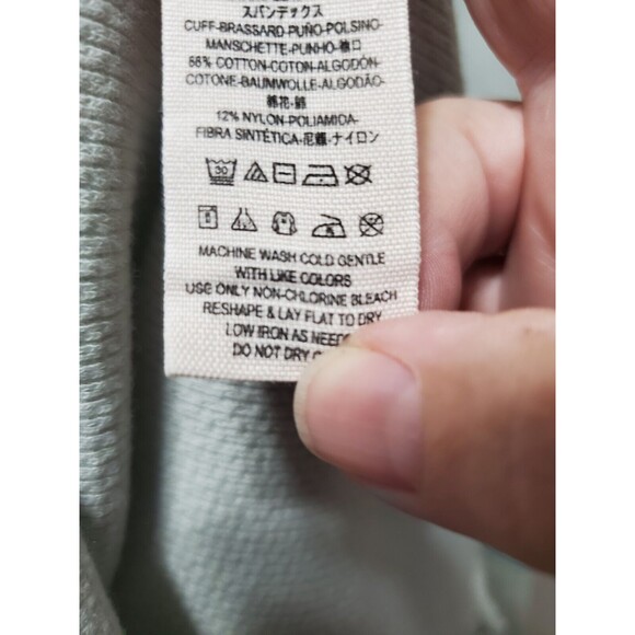 Free People Light Gray Long Sleeve Blouse NWOT - Picture 7 of 7